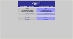 Desktop Screenshot of home.yusynth.net